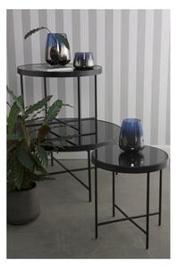 Smooth XL fekete dohányzóasztal, ø 60 cm - Leitmotiv