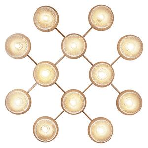 Nuura - Liila 12 Fali Lámpa/Mennyezeti Lámpa Nordic Gold/Optic Clear - Lampemesteren