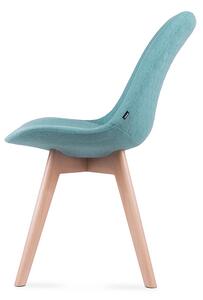 NETAL türkiz szék bükkfa lábakkal