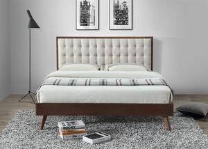 Masszív bézs színű ágy NAMSEN 160 x 200 cm