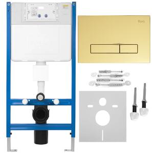 Rea Rea, Falsík alatti WC-rendszer K011A-Q + HD Gold gombok, KPL-E9560