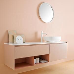 Pastel Fürdőszobai Bútor Szett, Rózsaszín, 150 cm, 3 darab
