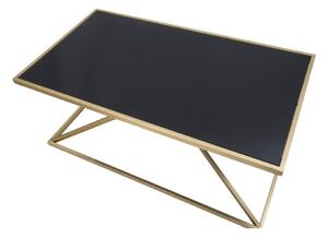 Piramid dohányzóasztal fekete üveg asztallappal, 110 x 60 cm - Mauro Ferretti