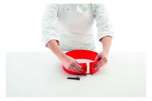 Szétnyitható piros szilikon tortasütő forma, ⌀ 23 cm - Lékué