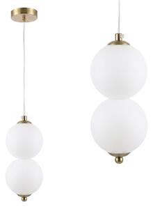 LED függesztett mennyezeti lámpa LHJ117-2CP szálcsiszolt arany