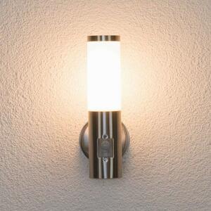 Lindby - Kristof Kültéri Fali Lámpa Érzékelővel Steel - Lampemesteren