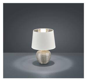 Luxor fehér kerámia-szövet asztali lámpa, magasság 26 cm - Trio