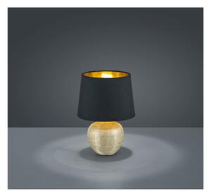 Luxor fekete kerámia-szövet asztali lámpa, magasság 26 cm - Trio