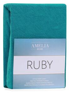 Ruby sötétzöld gumis lepedő, 200 x 120-140 cm - AmeliaHome