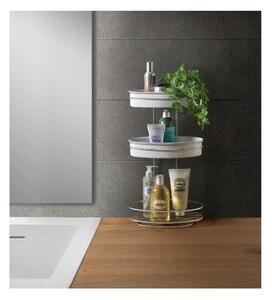 Háromszintes ovális fürdőszobai polc, hosszúság 26 cm - Metaltex