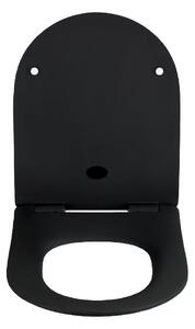 Sedilo Black matt fekete WC-ülőke, 45,2 x 36,2 cm - Wenko