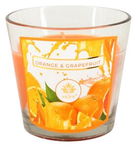 Aroma Illatgyertya üvegben narancs és grapefruit , 120 g