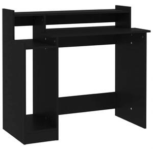 Modern LED-es Íróasztal - Fekete - 97x45x90 cm