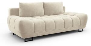 Cirrus bézs háromszemélyes kinyitható kanapé bársony kárpittal - Windsor & Co Sofas