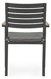 DELMAR fekete alumínium kerti szék
