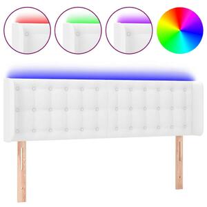 LED-es Fejtámla - Fehér Műbőr - 147cm