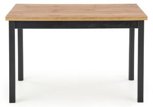 Cobalt Asztal, Furnér és Forgácslap, Wotan Tölgy / Fekete, H120xSz68xM77 cm