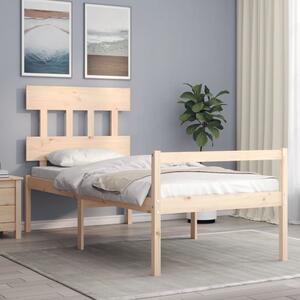 Tömör fa ágy időseknek fejtámlával 90x200 cm