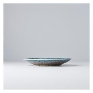 Earth & Sky bézs-kék kerámia tányér, ø 20 cm - MIJ