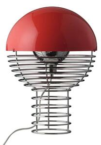Verpan - Wire Asztali Lámpa Ø30 Chrome/RedVerpan - Lampemesteren