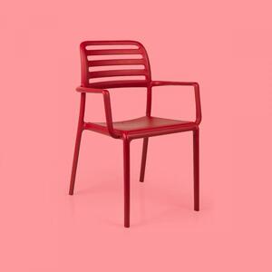Costa műanyag szék piros