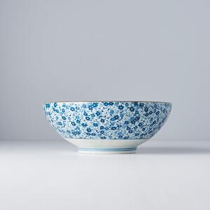 Daisy kék-fehér kerámia tál, ø 21,5 cm - MIJ