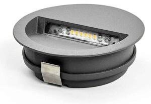 Lucande - Loya Round Kültéri Beépített Fali Lámpa Dark Grey - Lampemesteren
