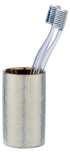 Nuria kerámia fogkefetartó pohár arany- és ezüstszínű dekorral - Wenko