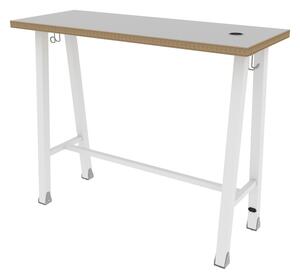 Duran asztal 130x106x50 fehér/szürke