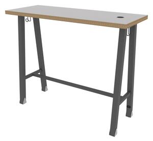 Duran asztal 130x106x50 antracit/szürke
