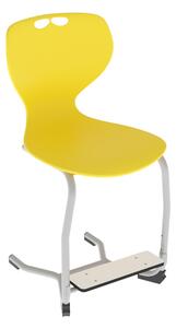 Flex lábtartós Ifjúsági szék ezüst/citromsárga
