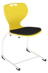 Flex C vázas Ifjúsági szék kárpitbetéttel fehér/citromsárga