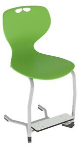 Flex lábtartós Ifjúsági szék ezüst/zöld