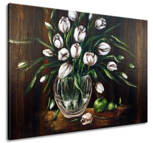Gario Kézzel festett kép Festet tulipánok Méret: 115 x 85 cm