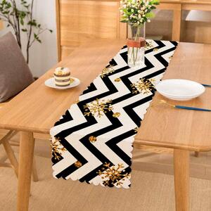 White Zigzag asztali futó, 45 x 140 cm - Minimalist Cushion Covers