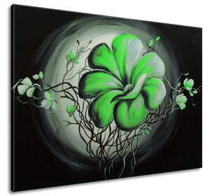 Gario Kézzel festett kép Zöld élo szépség Méret: 100 x 70 cm
