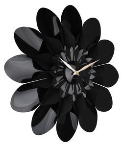 Flower fekete falióra, ø 60 cm - PT Living