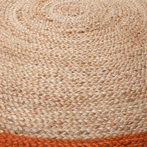 Istanbul barna-narancssárga juta szőnyeg, ⌀ 150 cm - Flair Rugs