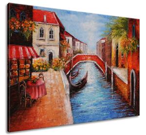 Gario Kézzel festett kép Velencei csende utca Méret: 115 x 85 cm