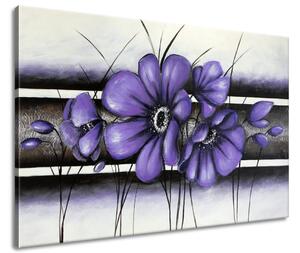 Gario Kézzel festett kép Titokzatos lila pipacs Méret: 70 x 100 cm