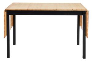 Brisbane bővíthető borovi fenyő étkezőasztal fekete konstrukcióval, 120 (200) x 70 cm - Bonami Essentials