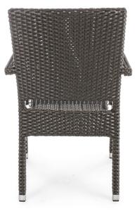 ASTON II fekete rattan kerti szék