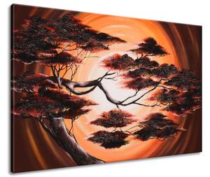 Gario Kézzel festett kép Fa naplementekor Méret: 100 x 70 cm