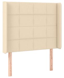 Krémszínű szövet led-es fejtámla 83x16x118/128 cm