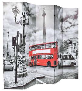 Londoni Busz Paraván - 200x170 cm - Fekete-Fehér