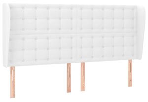 Elegáns Fehér Műbőr Ágyfejtámla - 183cm