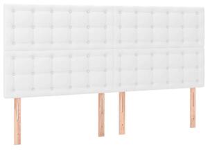 4 db fehér műbőr fejtámla 80 x 5 x 78/88 cm