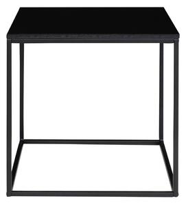 Vita fekete tárolóasztal acél kerettel, 45 x 45 cm - House Nordic