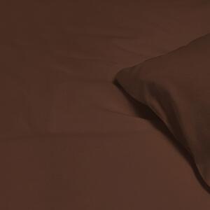 Goldea pamut ágyneműhuzat garnitúra - sötét barna 140 x 200 és 70 x 90 cm