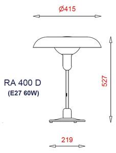 Piet Hein - RA 400 D Asztali Lámpa White - Lampemesteren